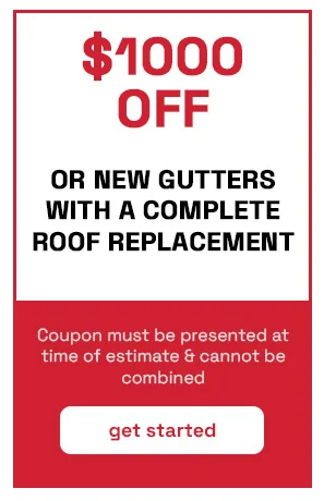 $1000 off or new Gutters with a complete Roof Replacement 