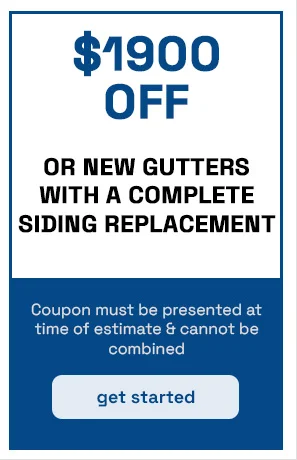 $1900 off or new Gutters with a complete Siding Replacement 